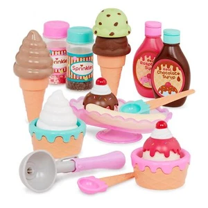 Play Circle Toy Food Ice Cream Set Kitchen Accessories For Kids Pretend Play Swe - Picture 1 of 7