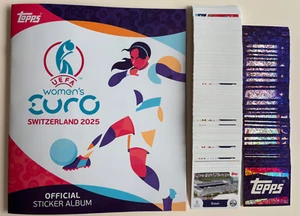 ALBUM COMPLETO EURO WOMEN'S SWITZERLAND 2025 TOPPS ALBUM+308 FIG. - Foto 1 di 3