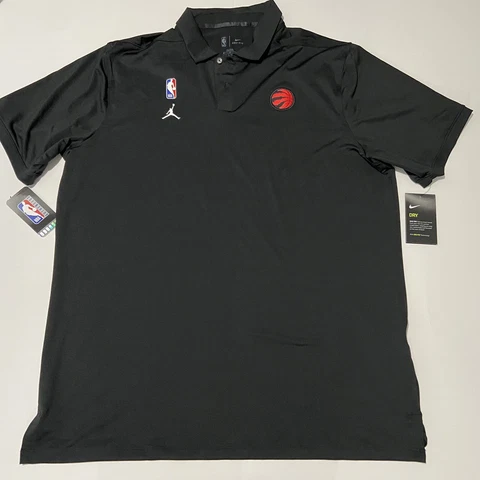 Nike Air Jordan Toronto Raptors Coaches Polo Shirt Black AV1793-010 XLT Tall Cover