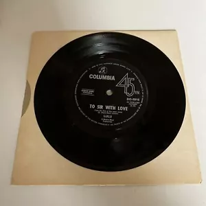 Lulu – To Sir With Love / Let's Pretend 1967 7” 45 RPM Vinyl Record Columbia - Picture 1 of 4