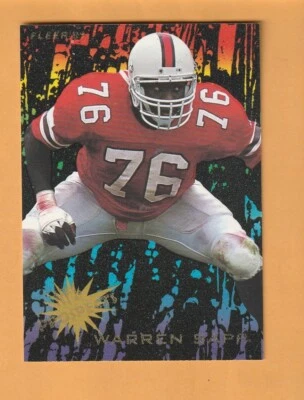 Warren Sapp Miami Hurricanes 1995 Fleer Prospects #14 HOF Apopka Florida 8D - Image 1 of 2