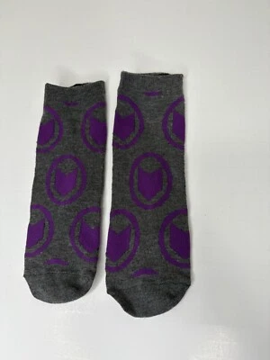 Avengers Marvel Ankle Socks Gray Purple Adult UniSex One Size New Without Tags - Image 1 of 3