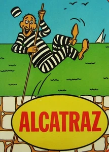Vintage Alcatraz Prison Travel Decal Souvenir Baxter Lane Original 1950-60s - Picture 1 of 4