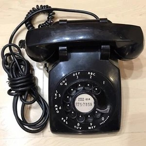 Vintage 62 Bell System Western Electric # 500 Phone Black Rotary Telephone (1i) - Picture 1 of 6