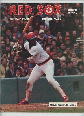Boston Red Sox Indians 1978 Program - Image 1 of 2