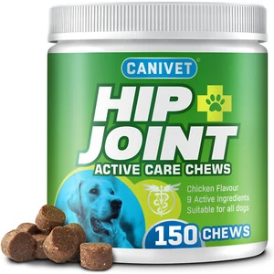 Canivet Hip and Joint Supplement for Dogs - 150 High Strength Joint Care Chews