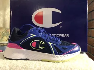 Womens Champion Running Shoes Blue Black Pink Size 9M V SRS Approach Nice! - Picture 1 of 4