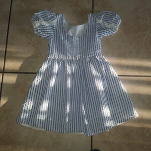 Janie and Jack Dress Girls Size 6 puffe Sleeveless Ruffled Classic Ruffle Boucle - Picture 1 of 4