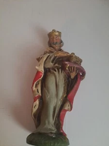 Paper Mache Vintage Nativity Italy Wiseman - Picture 1 of 5