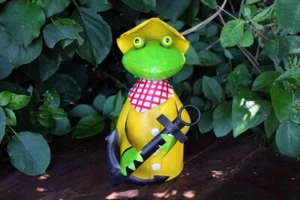 Zaunhocker Frosch mit Anker Gartenfigur Dekofigur maritim See Meer Gartendeko - Bild 1 von 4