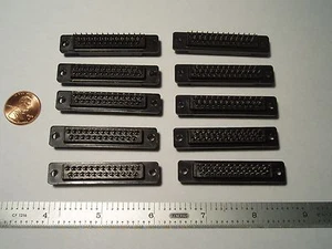 Qty 10: Quality “AMP” DB25-F 25-Pin Panel Connector Female 208081-5 RS232 DB25F - Picture 1 of 6