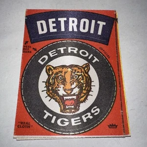 1968-72  Fleer Cloth Stickers Team Patch Detroit  Tigers - Picture 1 of 2