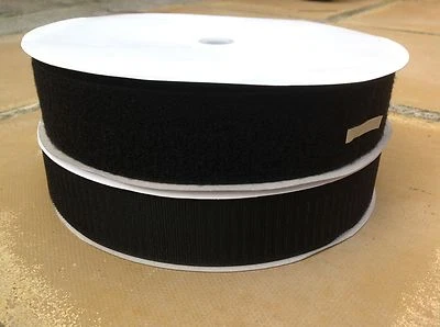 SAMGRIP 50mm Hook and Loop Sew On Black or White Fastening Tape