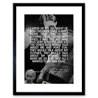Sport Quote Boxing Evander Holyfield Mad Wanted To Fight Framed Art Print 12X16"