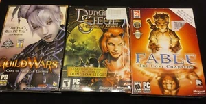 Lote de juegos de PC Dungeon Sieze Legends of Aranna, Guild Wars, Fable The Lost Chapters - Imagen 1 de 4