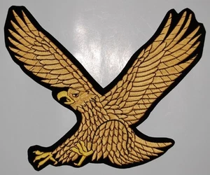 Large Golden Eagle  Embroidered Patch 10"x8" - Picture 1 of 2