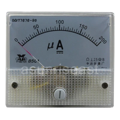 YT-METER 1 x DC200uA Analog Panel APM Microampere Current Meter Gauge 85C1 DC0-200uA