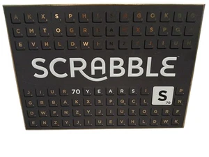 Scrabble 70th Anniversary Black Set Board Game 70 Years RARE - Picture 1 of 7