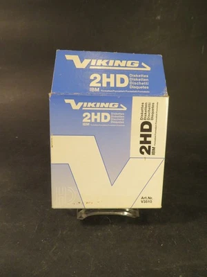 9x Disketten sw 1,44MB, IBM 2HD, v. Viking, formatiert, NEU in Original-Verpack. - Bild 1 von 4