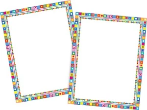 Juego de 100 hojas de papel de computadora de diseño, papel decorativo, papelería, 8,5" x... - Imagen 1 de 2