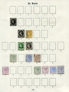 ST LUCIA Old QV to KGV M&U Collection on Pages 45 Stamps - Picture 1 of 3