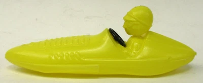 Molde soplado años 70 vinilo figurativo HYDROPLANE BOAT carreras 7,75" largo amarillo como nuevo Foto 1 de 4