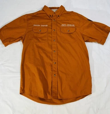 Wrangler Shirt Mens Medium Smoky Mountain Harley Davidson Dragon Chapter Biker - Image 1 of 4