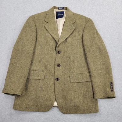 Nautica Blazer мужской 38с винтажный 100% шерсти Herringbone костюм куртка спортивное пальто - Изображение 1 из 4