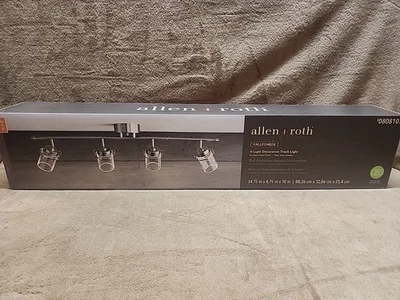 ALLEN+ROTH 4-Light Valleymede Brushed Nickel Contemporary Track Light 0808107 - Image 1 of 4