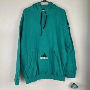 Vtg 90's Adidas Equipment Sweatshirt Hoodie Mens XL Green Pullover ~ NOS NWT - Picture 1 of 12