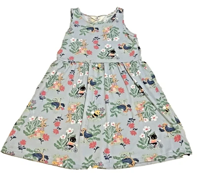 Adorable H&M Girls Sleeveless Dress Sz 8/10  Bees, Kittens, Bunnies 100% Cotton - Image 1 of 4