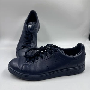 Adidas Raf Simons Stan Smith Navy Blue Leather Low Sneakers Shoes US Mens 7 Size - Picture 1 of 23