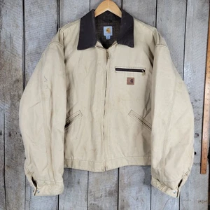 Chaqueta Carhartt De Colección Para Hombres 2XL Arenisca Detroit Manta Forrada Hecha en EE. UU. J97 - Imagen 1 de 15