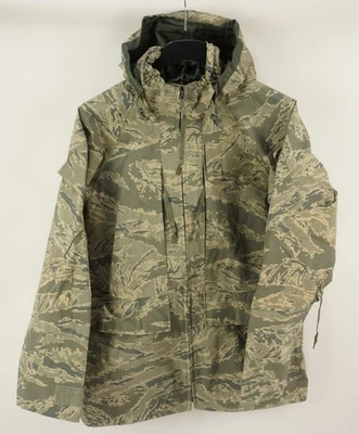 US Military Issue Gore-Tex Waterproof Hooded Parka Jacket Mens Medium Green Camo - Image 1 of 4