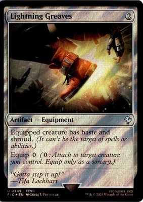 MTG Commander: FINAL FANTASY Surge Foil Lightning Greaves U 349 NM - Image 1 of 2