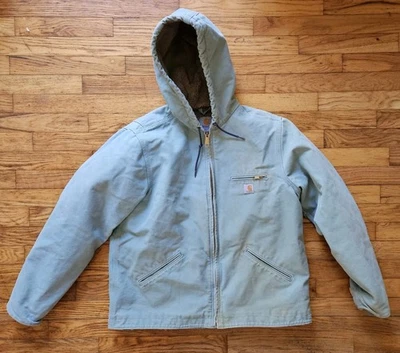 LEER Chaqueta Carhartt WJ141 454 Coastline Azul Arenisca Sherpa Forrada Mujer XL Foto 1 de 4