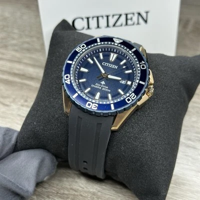 NEW✅ Citizen Eco-Drive Promaster Dive Blue Dial Rose Gold Case Watch BN0196-01L - Image 1 of 4