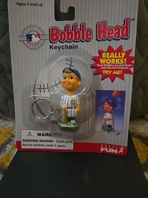 Antigo 1997 Chicago Cubs Baseball MLB Mini Chaveiro Bobble Head Novo  - Imagem 1 de 3