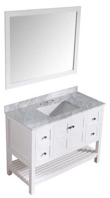 Marco de fregadero de consola Anzzi con panel de vidrio derribo inferior níquel cepillado Foto 1 de 4