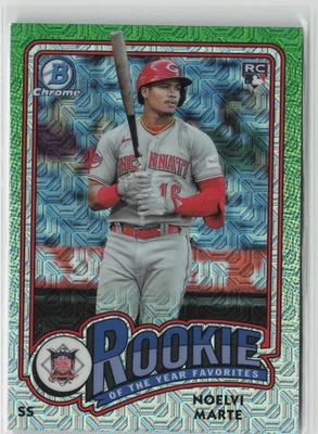 2024 Bowman #ROY-4 Noelvi Marte Rookie of the Year Favorites Mojo Refractors - Image 1 of 2