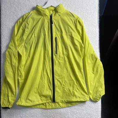 Brooks Run Canopy Jacket Men’s XL Lightweight Wind/Rain Shell Neon Yellow - image 1 of 4