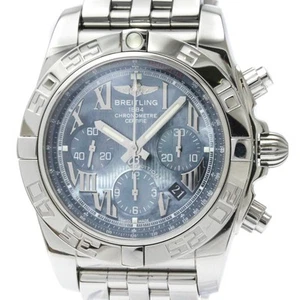 Polished BREITLING Chronomat 44 Japan LTD Blue MOP Dial Watch AB0110 BF566043 - Picture 1 of 1