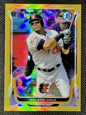 Nelson Cruz 2014 Bowman cromo oro refractor 01/50 #93 ORIOLES Foto 1 de 2