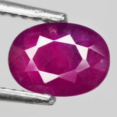 1.44Ct. Natural Gemstone Ruby Purplish Red Oval Normal Heated Tanzania Ravishing - Image 1 of 4