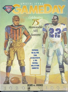 Minnesota Vikings Chicago Bears Program 9/18/94...Emmitt Smith, Cris Carter  - Picture 1 of 1