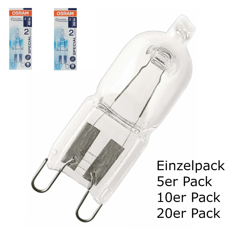 Osram Backofenlampe Halopin Oven 66725 25W / 66740 40W 1/2/5/10/20er-Set Halogen - Bild 1 von 1