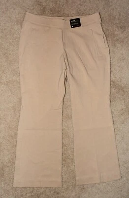 Nuevos pantalones de vestir para mujer Avenue talla 16 ajuste contorno cremallera lateral rayón elástico caqui Foto 1 de 2