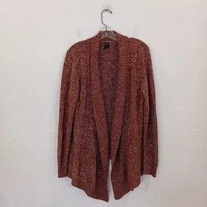 Madison Lilly Rust Colored Open Cardigan Sweater, Size L - Picture 1 of 7