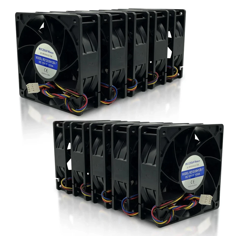 10x 6000 RPM Bitmain Antminer Cooling Fan S19 S19j S19j Pro L3+ S17 T17 S19 T19 - Image 1 of 4