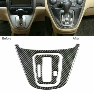 2X Carbon Fiber Console Gear Shift Panel Trim Cover For Honda CR-V CRV 2007-2011 - Picture 1 of 8